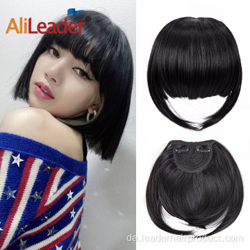 Lukninger Clip On Synthetic Hair Bangs Dame Topper